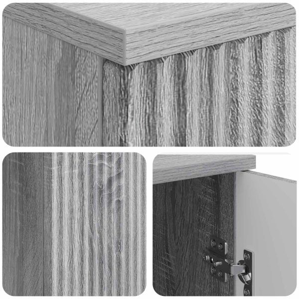 Бюро с рафт Сива сонома 142,5 x 50 x 75 см Инженерна дървесина