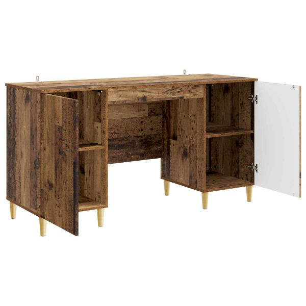 Бюро с рафт Старо дърво 142,5 x 50 x 75 см Инженерна дървесина