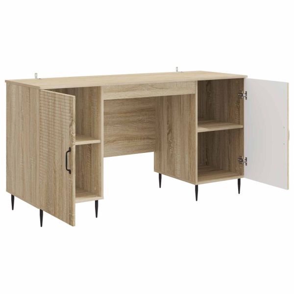 Бюро с рафт Дъб сонома 142,5 x 50 x 75 см Инженерна дървесина