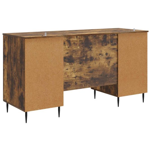 Бюро с рафт Опушен дъб 142,5 x 50 x 75 см Инженерна дървесина
