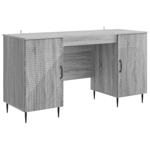 Бюро с рафт Сива сонома 142,5 x 50 x 75 см Инженерна дървесина