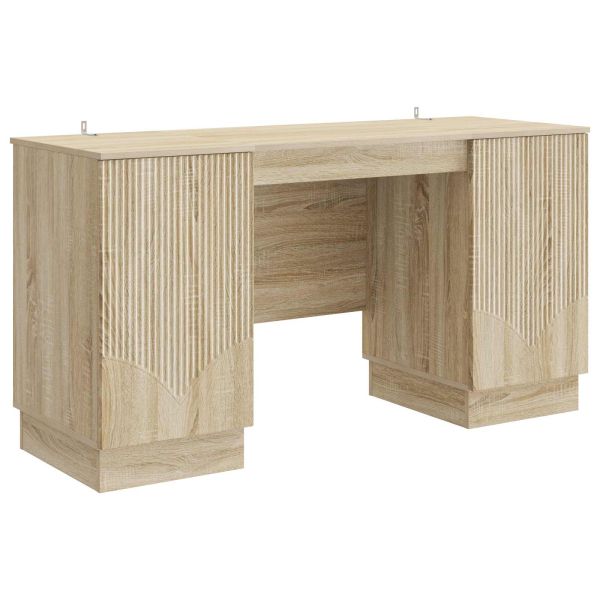 Бюро с рафт Дъб сонома 142,5 x 50 x 75 см Инженерна дървесина