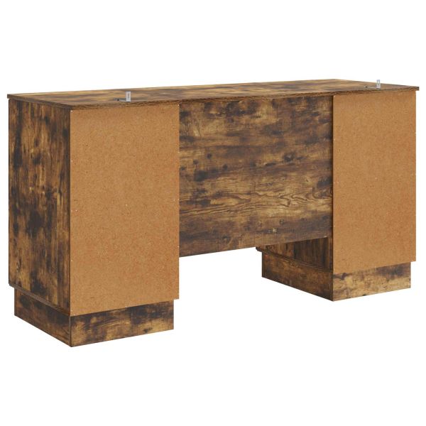 Бюро с рафт Опушен дъб 142,5 x 50 x 75 см Инженерна дървесина