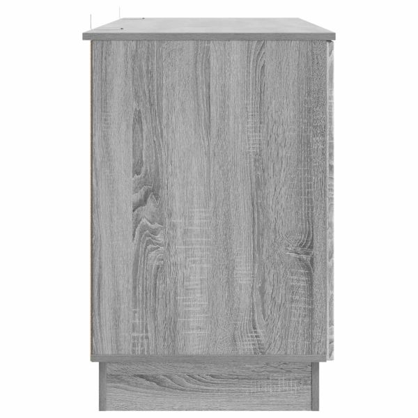 Бюро с рафт Сива сонома 142,5 x 50 x 75 см Инженерна дървесина