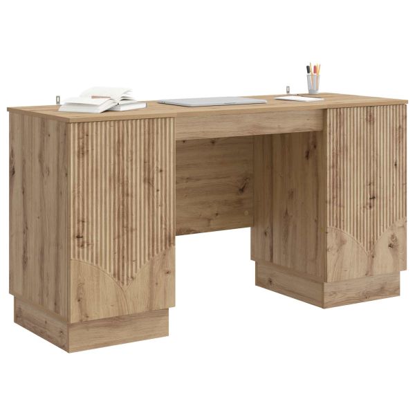 Бюро с рафт Дъб артизан 142,5 x 50 x 75 см Инженерна дървесина