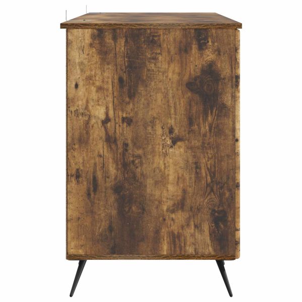 Бюро с рафт Опушен дъб 142,5 x 50 x 75 см Инженерна дървесина