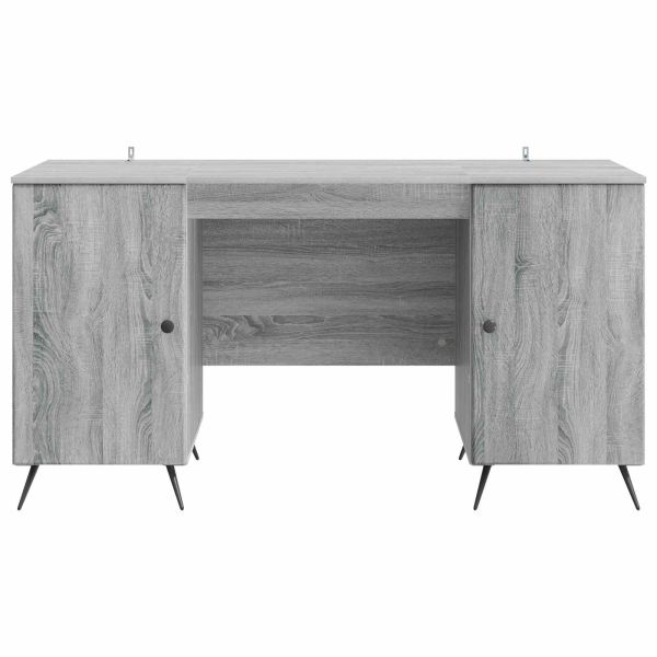 Бюро с рафт Сива сонома 142,5 x 50 x 75 см Инженерна дървесина