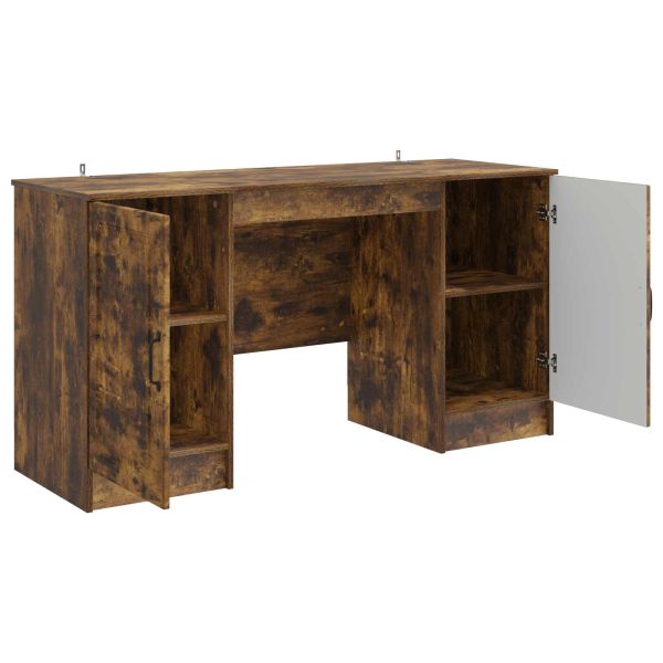 Бюро с рафт Опушен дъб 142,5 x 50 x 75 см Инженерна дървесина