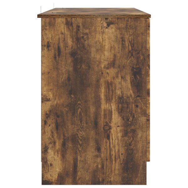 Бюро с рафт Опушен дъб 142,5 x 50 x 75 см Инженерна дървесина