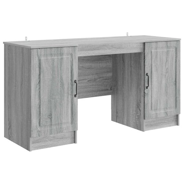 Бюро с рафт Сива сонома 142,5 x 50 x 75 см Инженерна дървесина