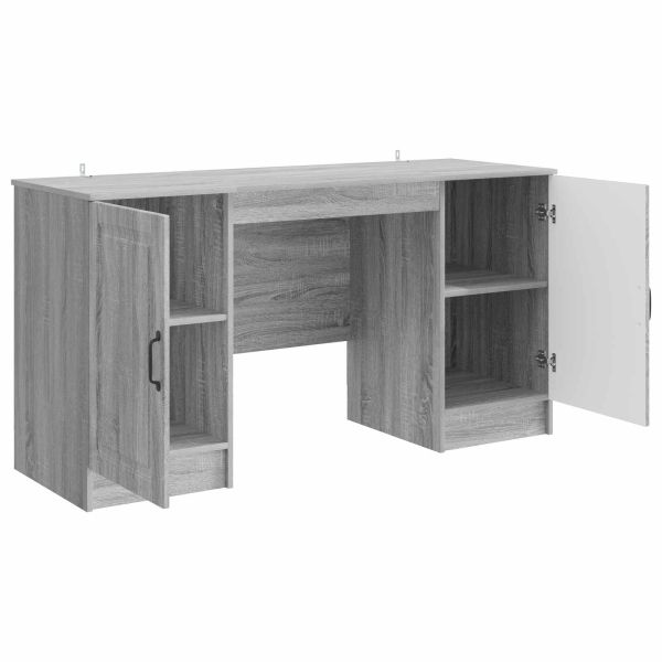 Бюро с рафт Сива сонома 142,5 x 50 x 75 см Инженерна дървесина
