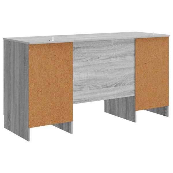 Бюро с рафт Сива сонома 142,5 x 50 x 75 см Инженерна дървесина