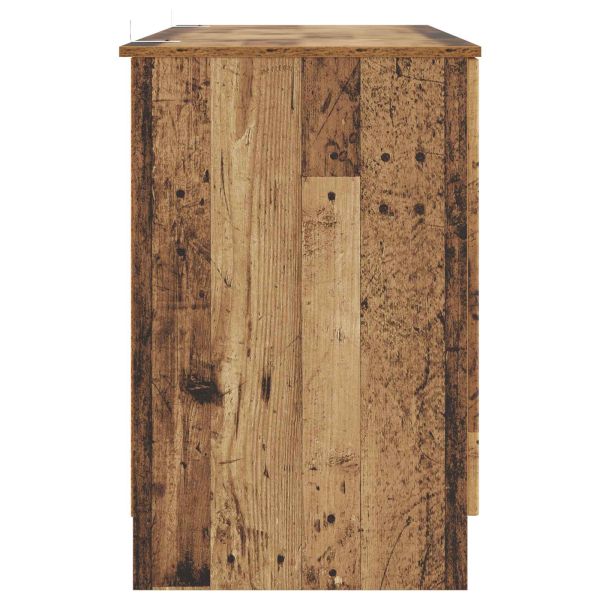 Бюро с рафт Старо дърво 142,5 x 50 x 75 см Инженерна дървесина