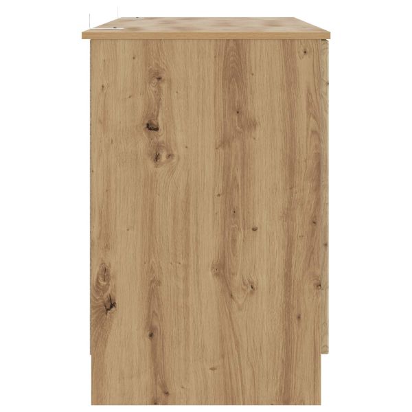 Бюро с рафт Дъб артизан 142,5 x 50 x 75 см Инженерна дървесина