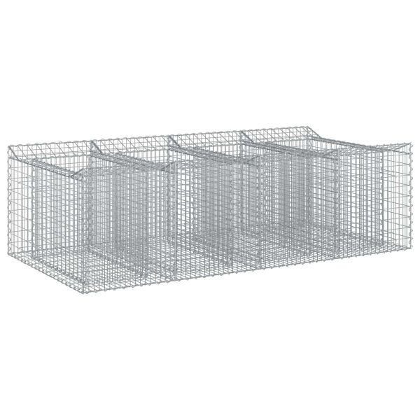 Габиона повдигнато легло 2 pcs Сребристо