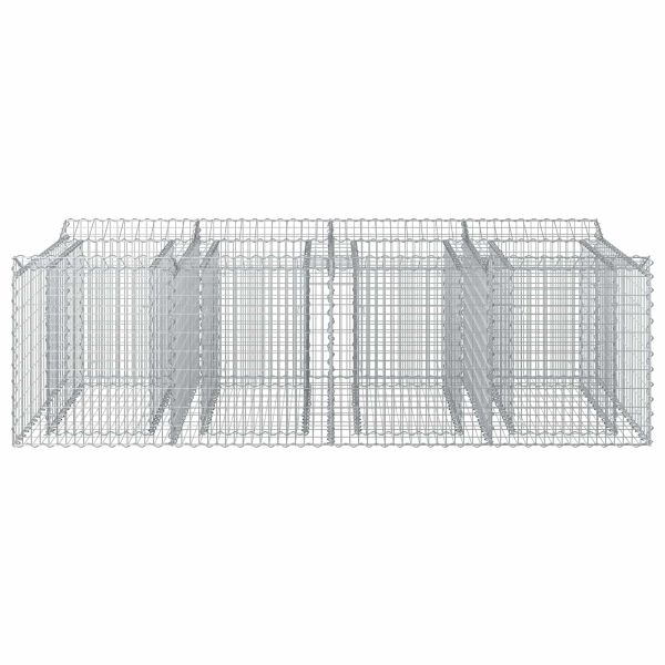 Габиона повдигнато легло 2 pcs Сребристо