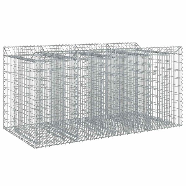 Габиона повдигнато легло 2 pcs Сребристо