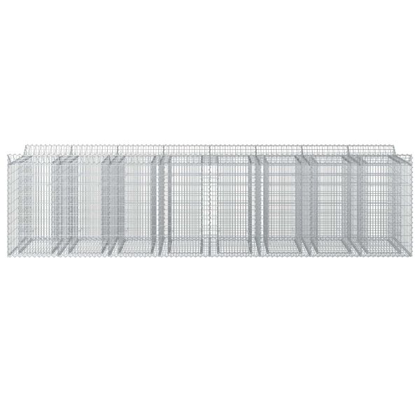 Габиона повдигнато легло 4 pcs Сребристо