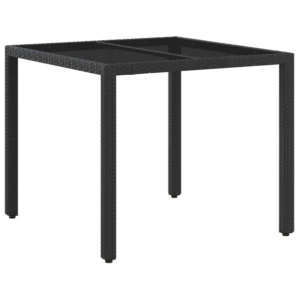 Комплект за хранене на открито 3 pcs Черно 90 x 90 x 75 cm