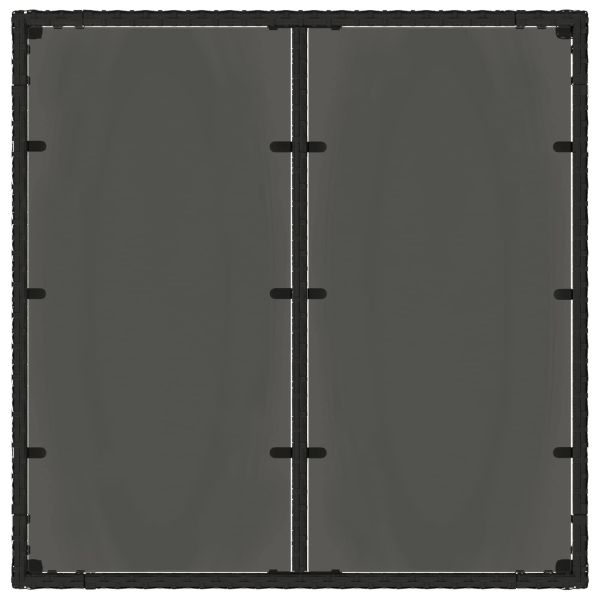 Комплект за хранене на открито 5 pcs Черно 90 x 90 x 75 cm