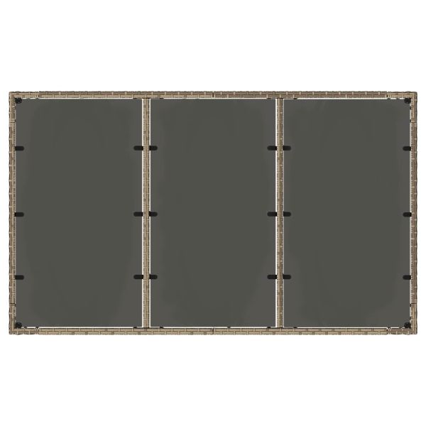 Комплект за хранене на открито 5 pcs Светло сиво и тъмно сиво