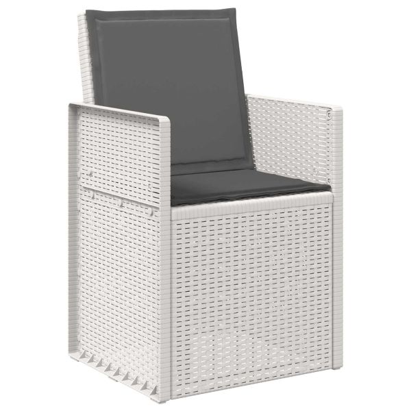 Комплект за хранене в градината 3 pcs Бяло и антрацит ПП