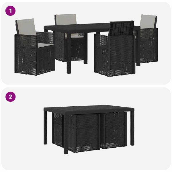 Комплект за хранене в градината 5 pcs Антрацит и Светлосиво ПП