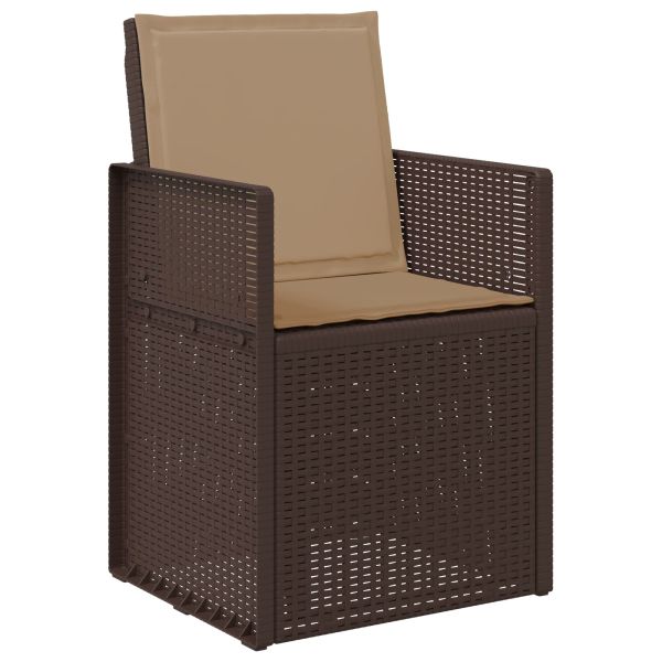 Комплект за хранене в градината 5 pcs Кафяво и таупе ПП