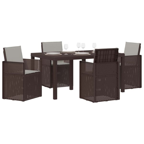 Комплект за хранене в градината 5 pcs Кафяво и светлосиво ПП