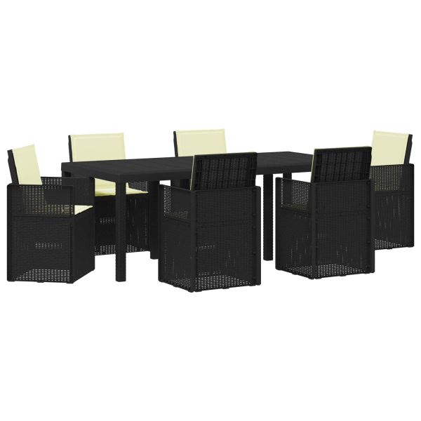 Комплект за хранене в градината 7 pcs Антрацит и кремаво ПП