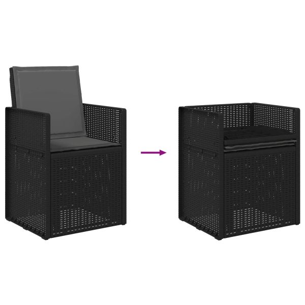 Комплект за хранене в градината с възглавница 7 pcs Антрацит ПП