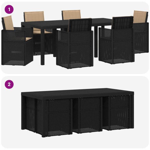 Комплект за хранене в градината 7 pcs Антрацит и таупе ПП