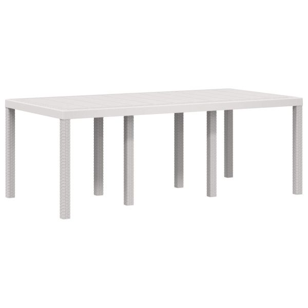 Комплект за хранене в градината 7 pcs Бяло и кремаво ПП