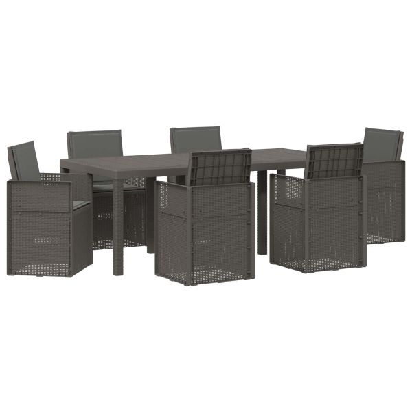 Комплект за хранене в градината 7 pcs Светлосиво и антрацит ПП