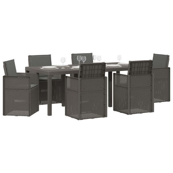 Комплект за хранене в градината 7 pcs Светлосиво и антрацит ПП