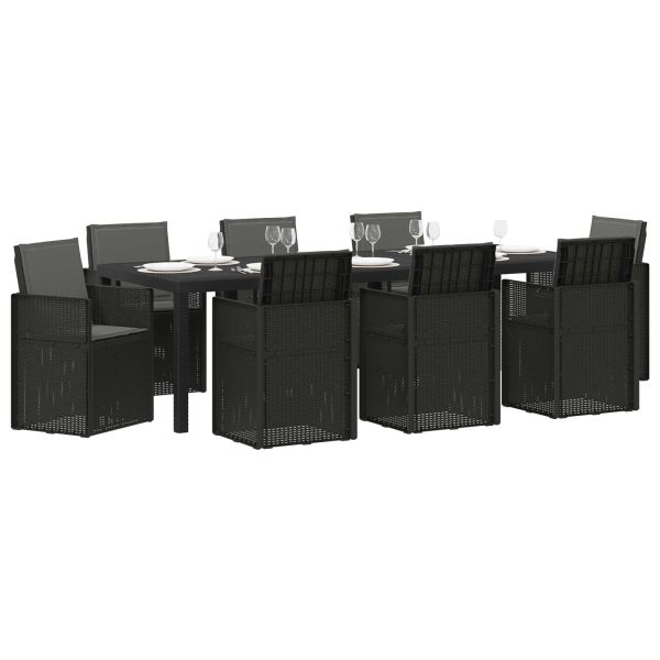 Комплект за хранене в градината с възглавница 9 pcs Антрацит ПП