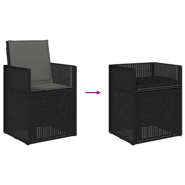 Комплект за хранене в градината с възглавница 9 pcs Антрацит ПП