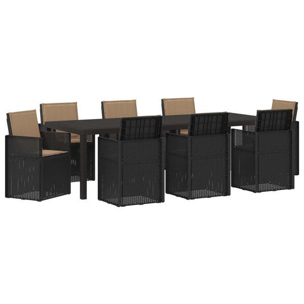 Комплект за хранене в градината 9 pcs Антрацит и таупе ПП