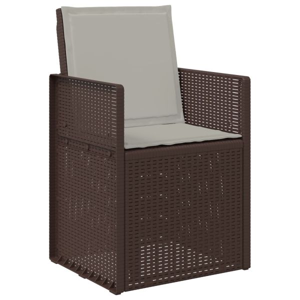 Комплект за хранене в градината 9 pcs Кафяво и светлосиво ПП