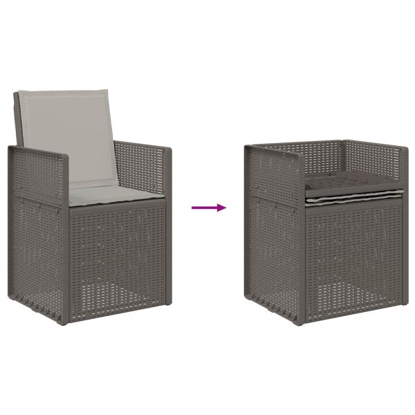 Комплект за хранене в градината 9 pcs Светлосиво ПП