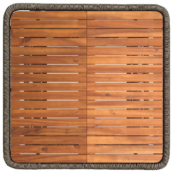 Комплект за хранене в градината 3 pcs Сив и тъмен сив полиратан