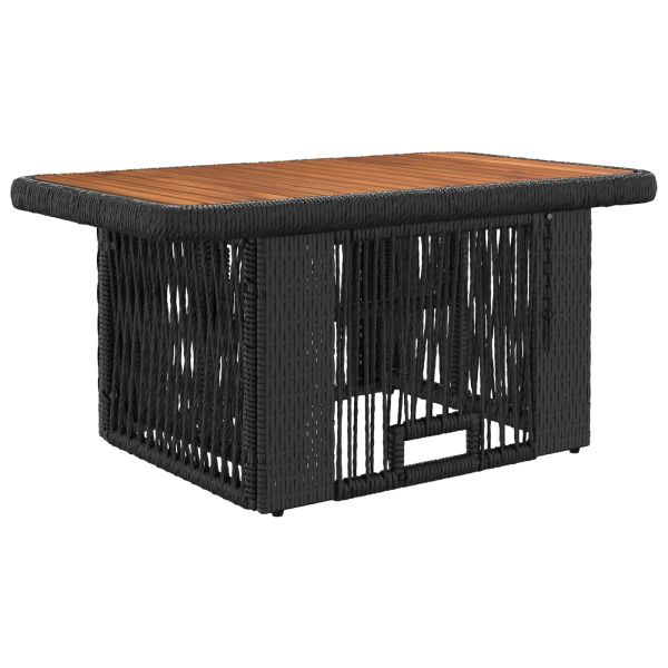 Комплект за хранене в градината 3 pcs Черен и кремав полиратан