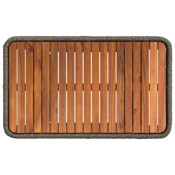 Комплект за хранене в градината 3 pcs Сив и тъмен сив полиратан