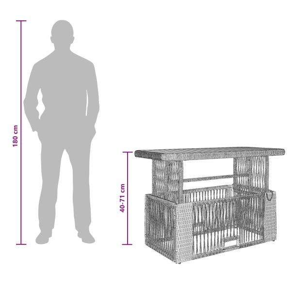 Комплект за хранене в градината 4 pcs Черен и кремав полиратан