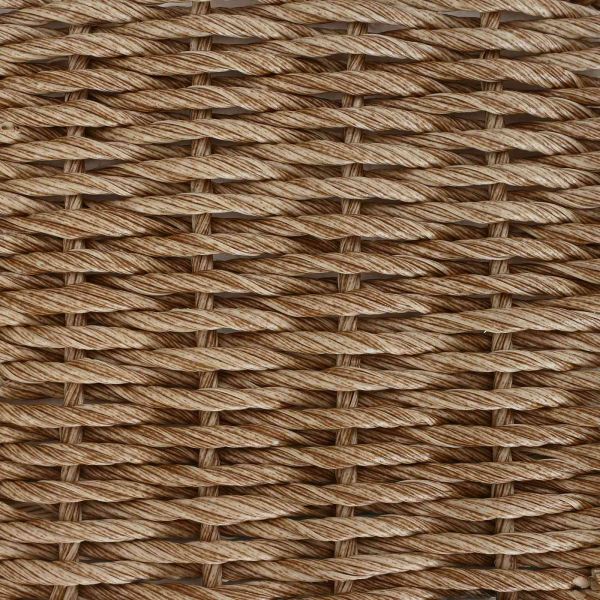 Комплект за хранене в градината 4 pcs Бежов и кремав полиратан