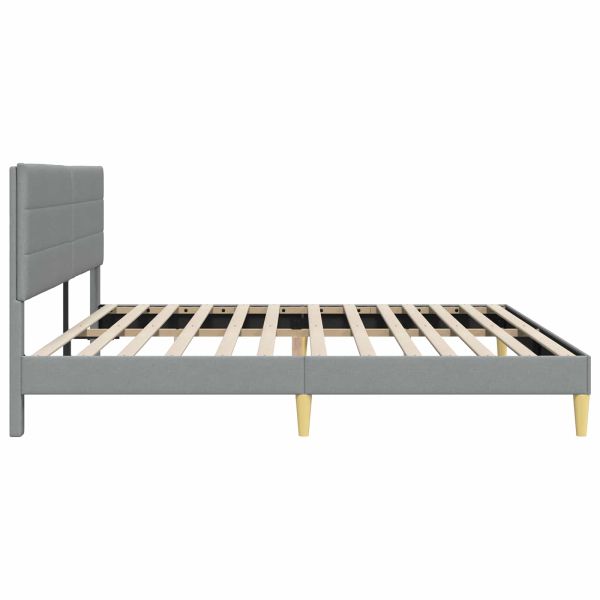 Рамка за легло с таблото Светлосиво 180 x 200 cm Текстил