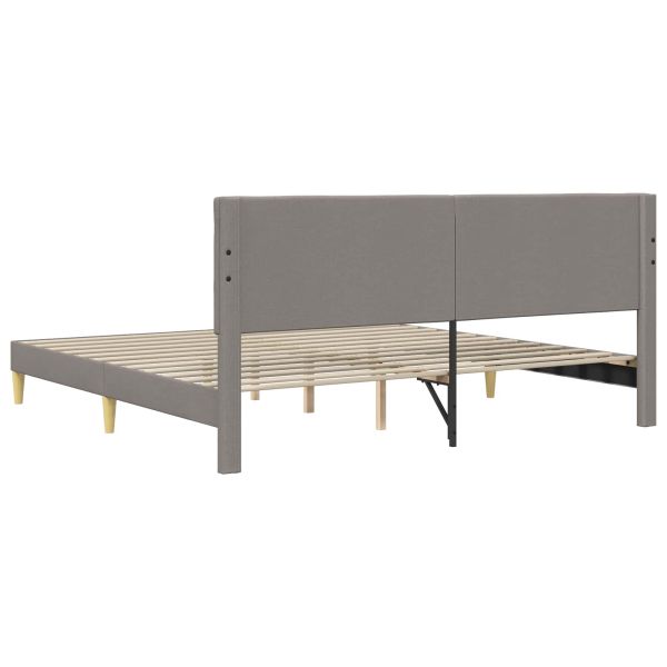 Рамка за легло с таблото Таупе 200 x 200 cm Текстил