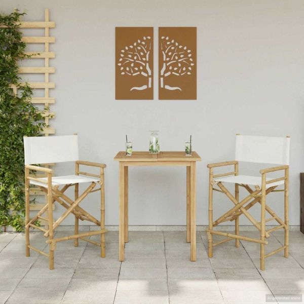 Сгъваем стол на директора 2 pcs Естествен 58 x 48 x 115 см