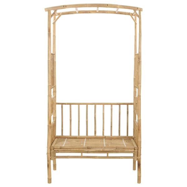 Градинска арка с пейка Естествен 115 x 50 x 205 см Бамбук
