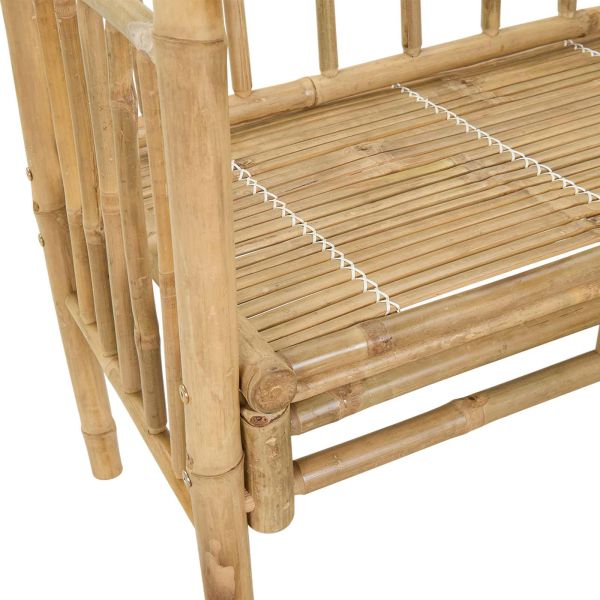 Градинска арка с пейка Естествен 115 x 50 x 205 см Бамбук